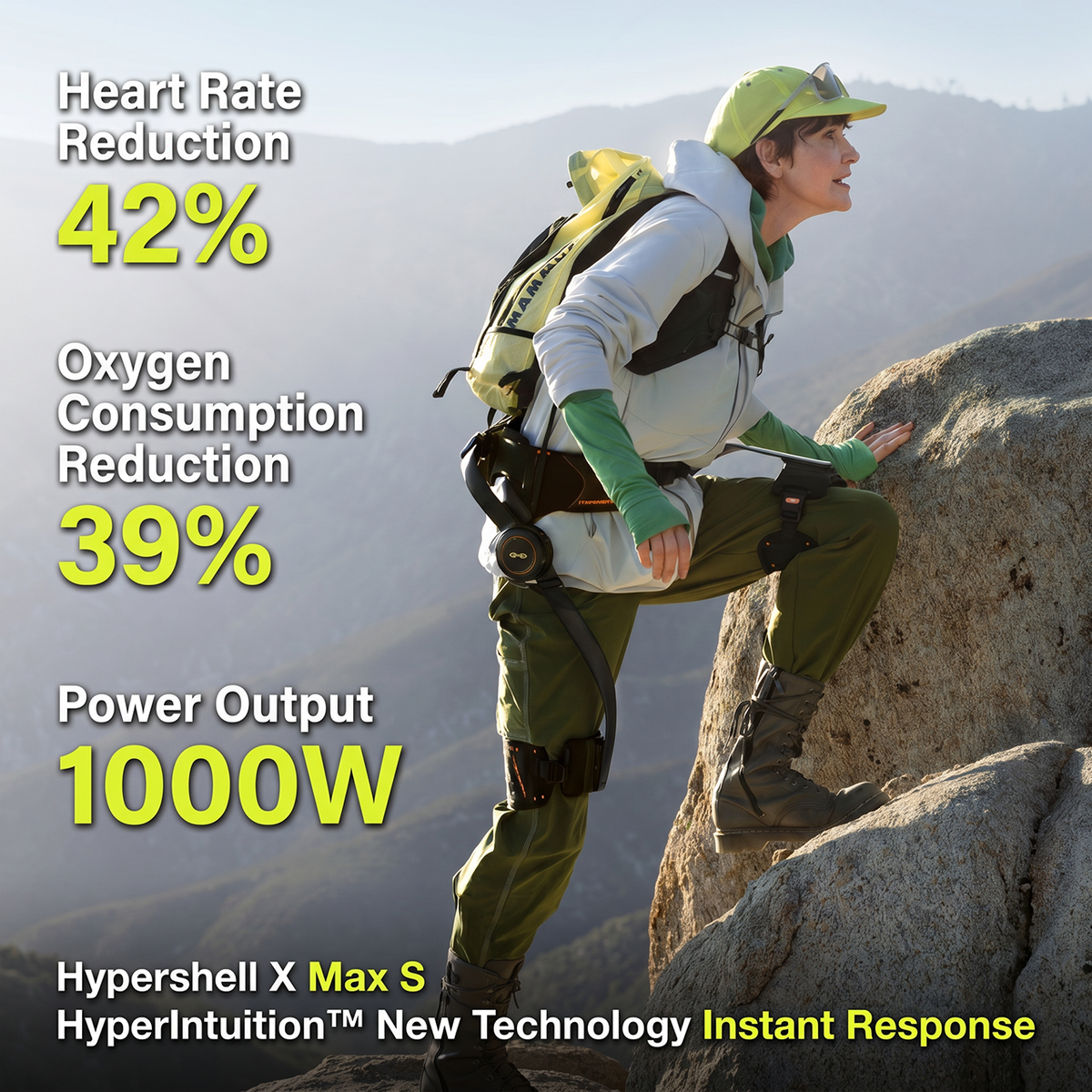Hypershell X Max S: 1000 W powered hip exoskeleton